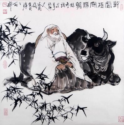 毛国伦(1944年—) 老人和牛